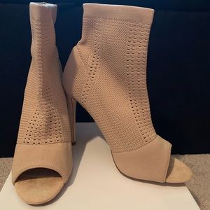 Sweater bootie stiletto heels